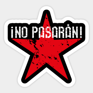 122 No Pasaran red Star Sticker